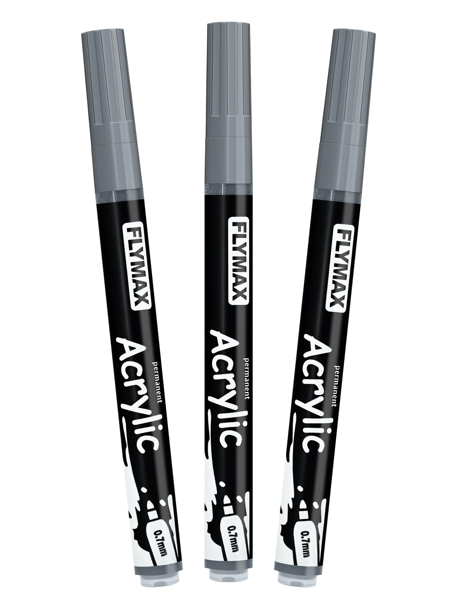 Amazon.co.jp: グレー 水性アクリルペイントマーカー 0.7mm 細字 防水
